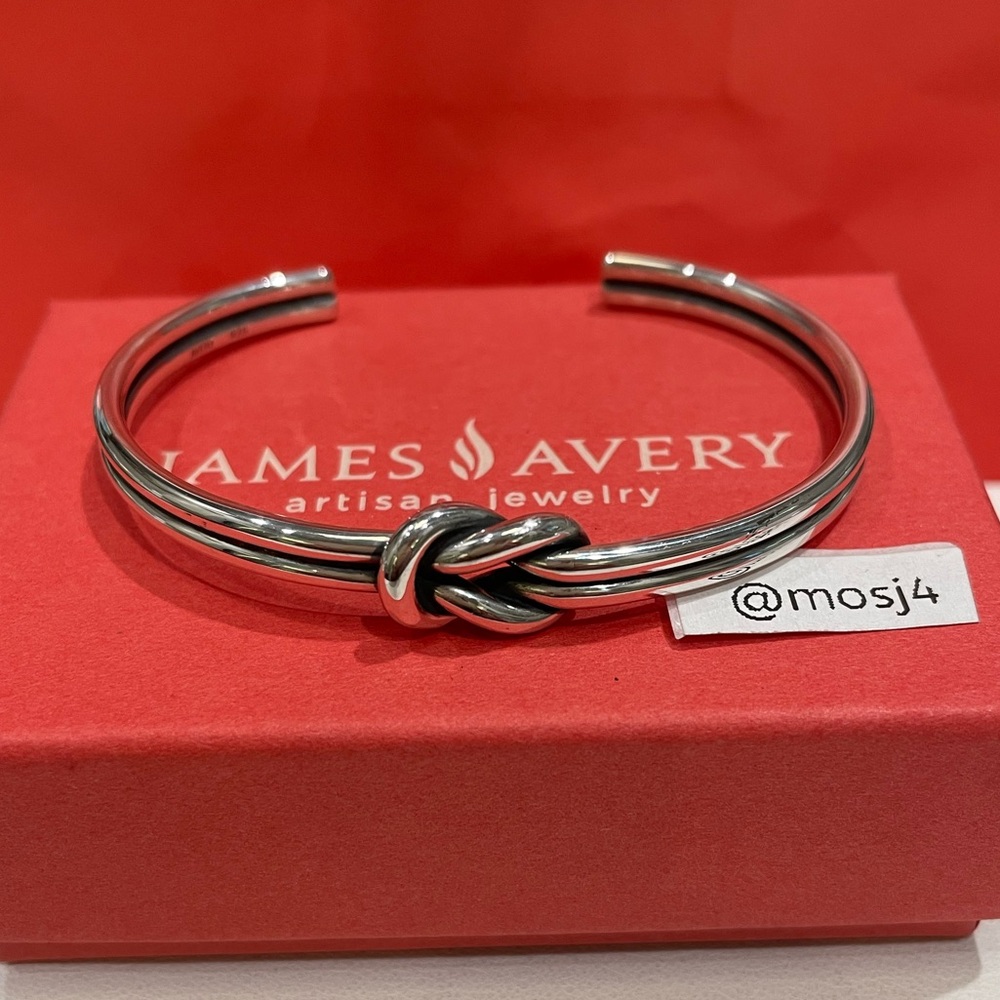 Retired James Avery Lovers Knot Cuff Bracelet